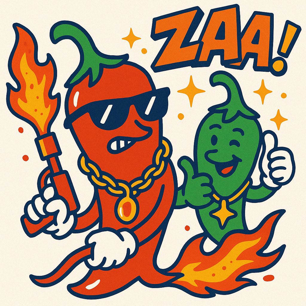 恰噶方言袋角色插画一
