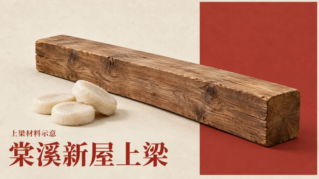 棠溪新屋上梁主题的上梁材料示意