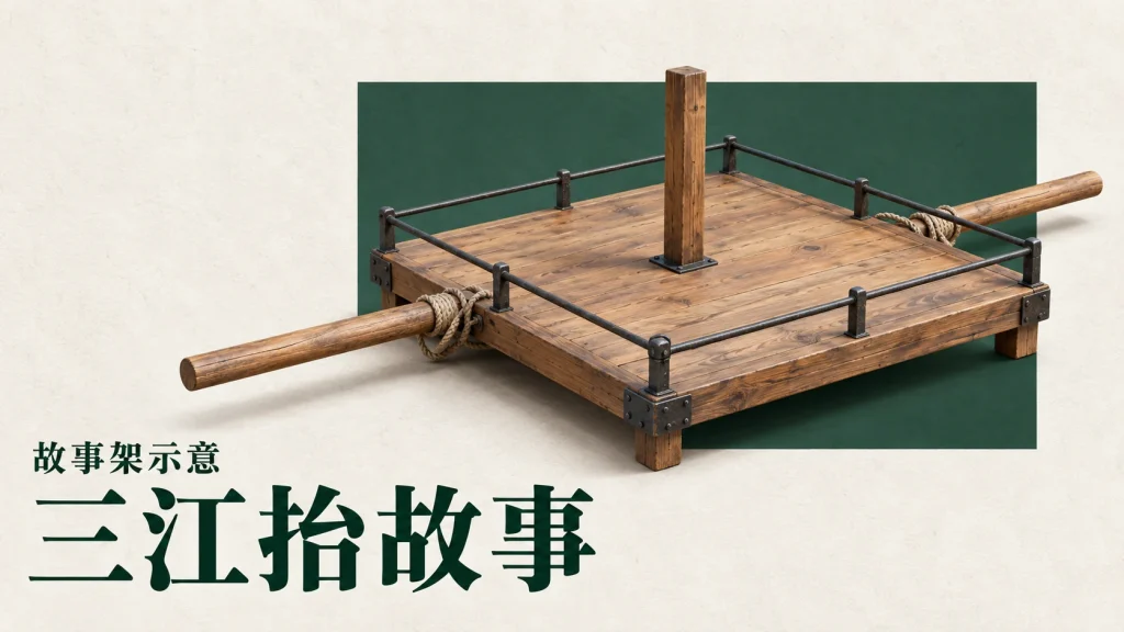 三江抬故事的故事架结构示意