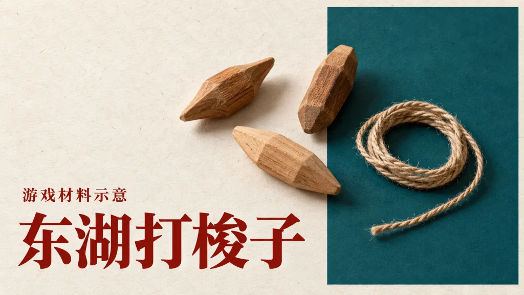 东湖打梭子主题的游戏材料示意