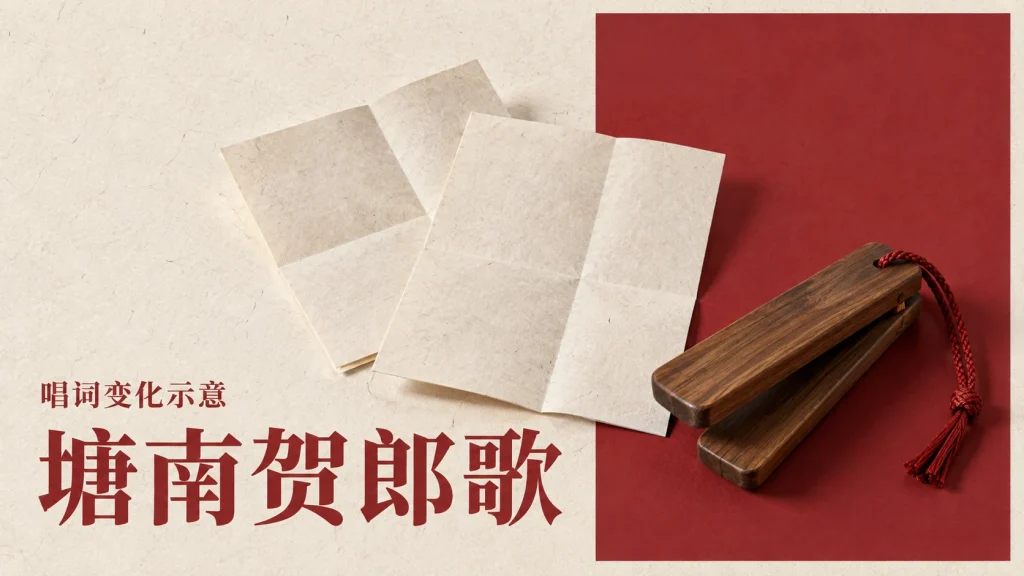 塘南贺郎歌主题的唱词变化示意
