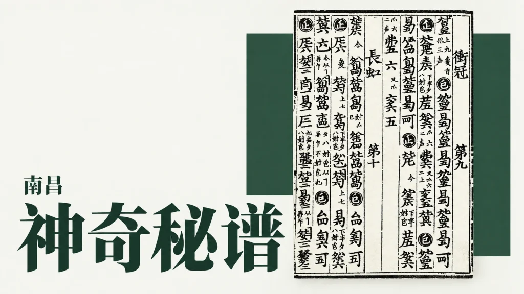 《神奇秘谱》历史谱页的版框与印刷行列，不作原谱释读