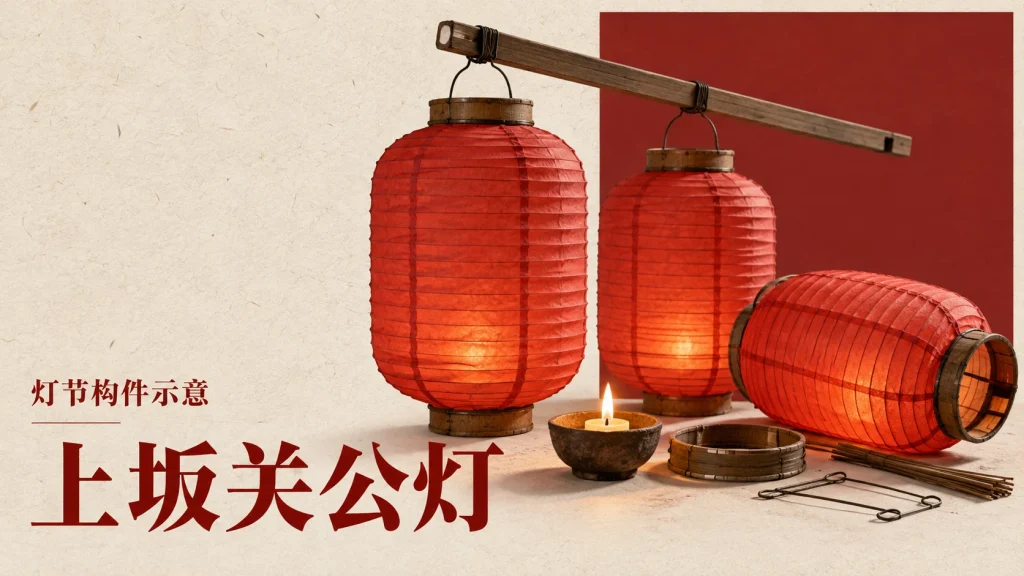 上坂关公灯主题的灯节构件示意