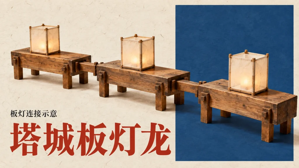 塔城板灯龙主题的板灯连接示意