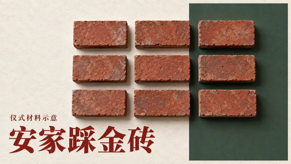 安家踩金砖主题的仪式材料示意