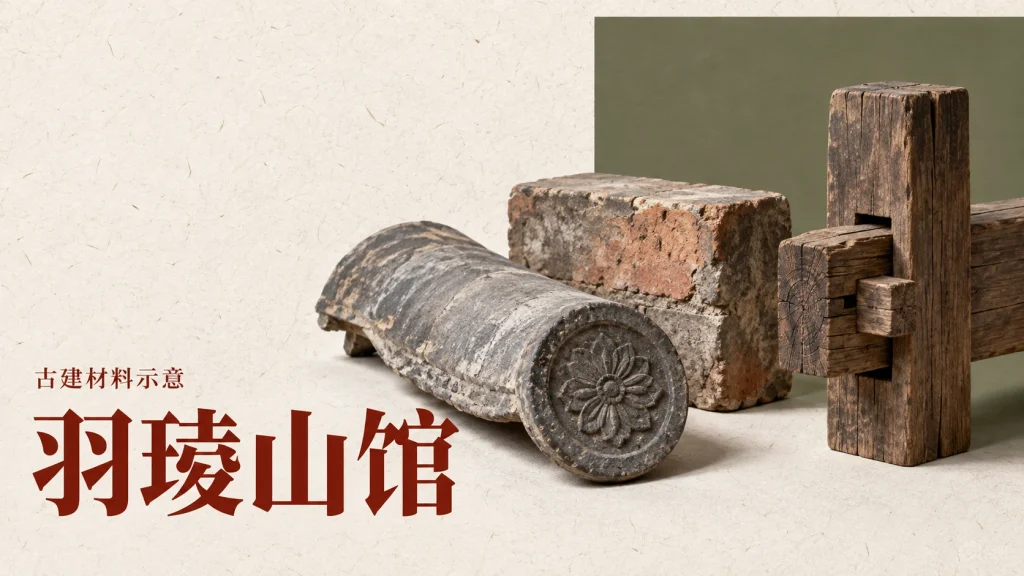 羽琌山馆主题的古建材料示意