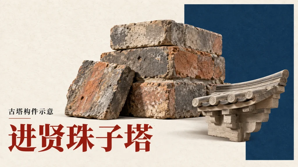 进贤珠子塔主题的古塔构件示意