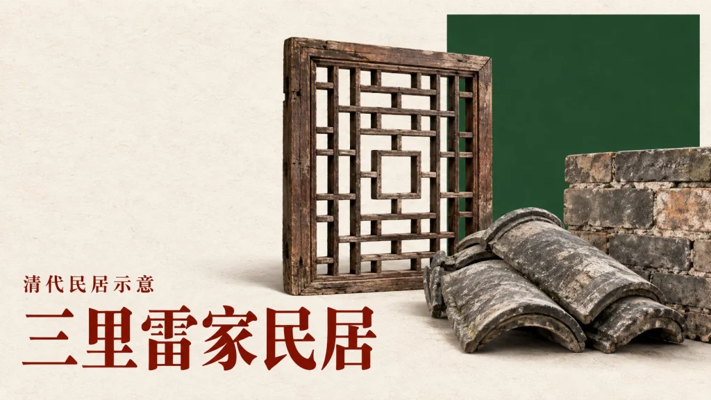 三里雷家民居主题的清代民居示意