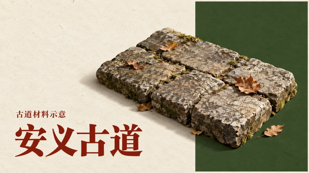 安义古道主题的古道材料示意