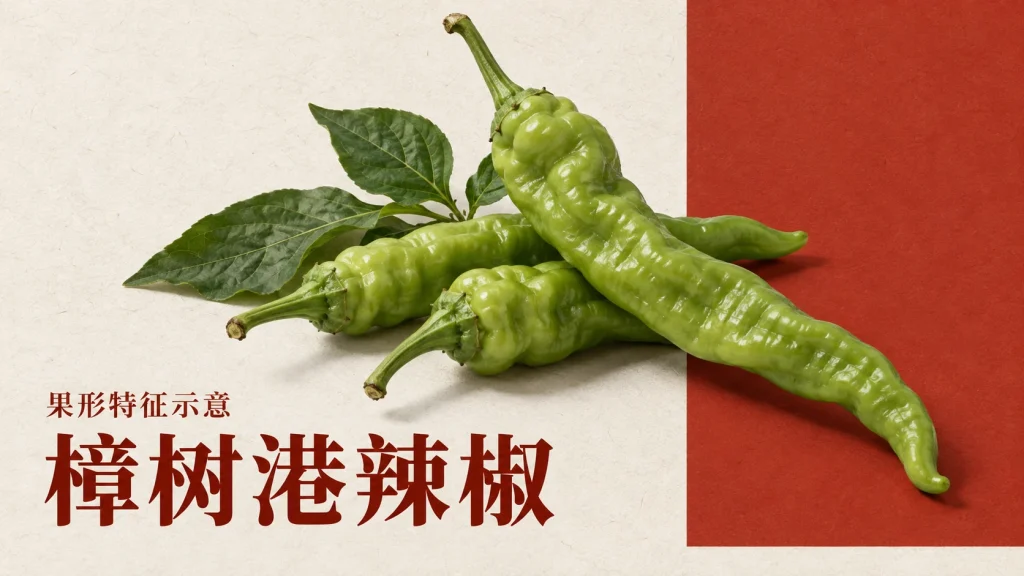 樟树港辣椒主题的果形特征示意