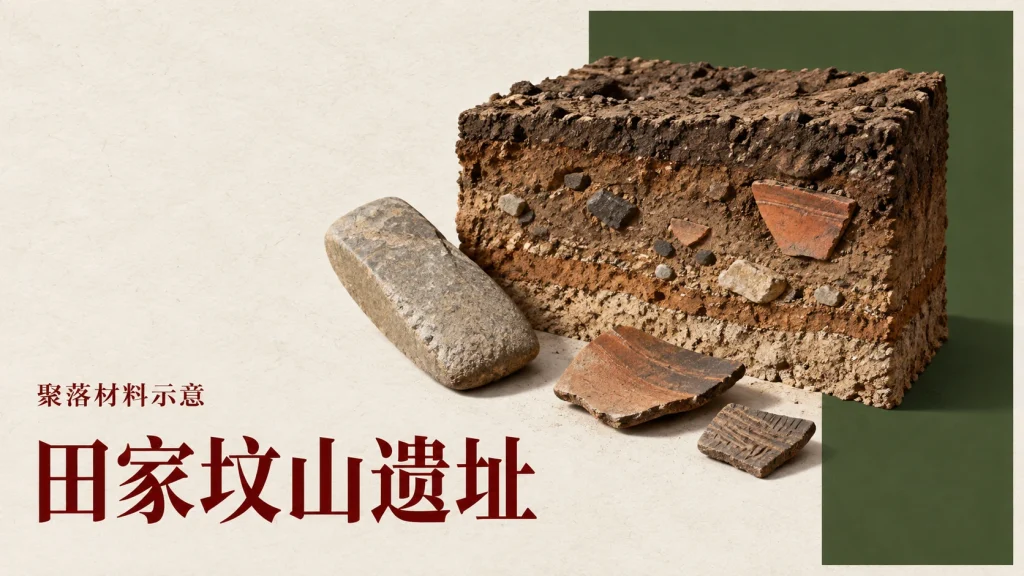 田家坟山遗址主题的聚落材料示意