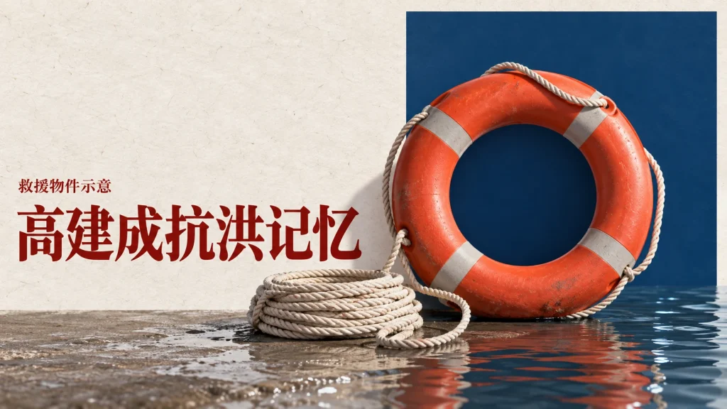 高建成抗洪记忆主题的救援物件示意