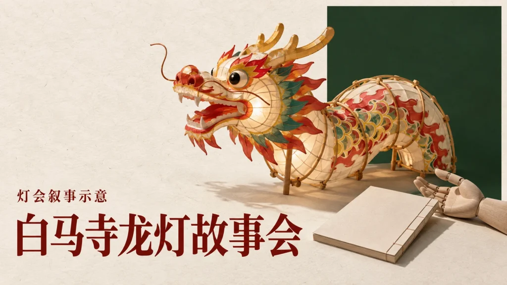 白马寺龙灯故事会主题的灯会叙事示意