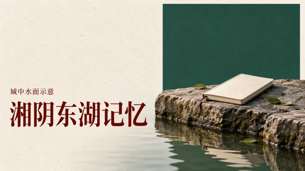 湘阴东湖记忆主题的城中水面示意