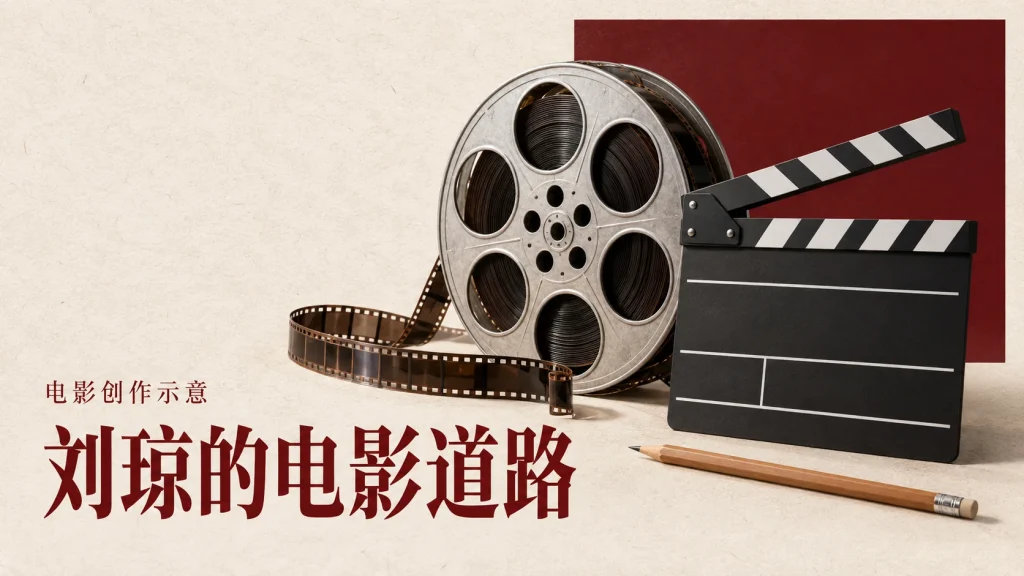 刘琼的电影道路主题的电影创作示意