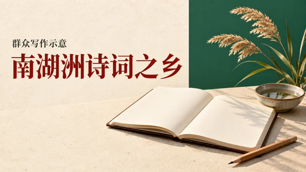 南湖洲诗词之乡主题的群众写作示意