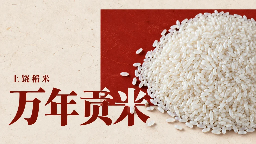 稻米主题编辑示意，非万年贡米样品