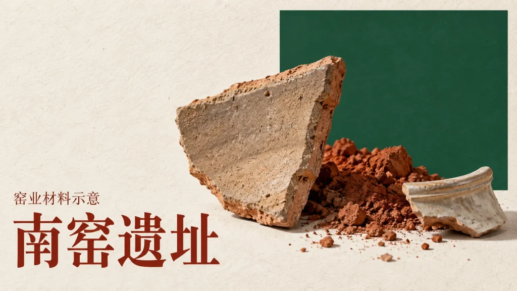 南窑遗址主题的窑业材料示意