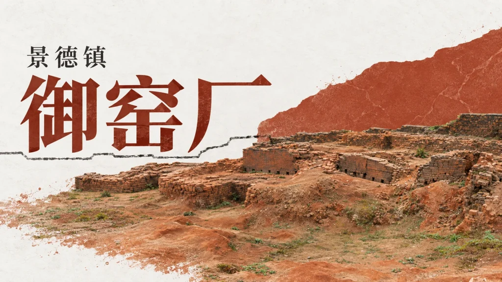 景德镇御窑厂A区考古遗迹的低矮砖墙与红土层