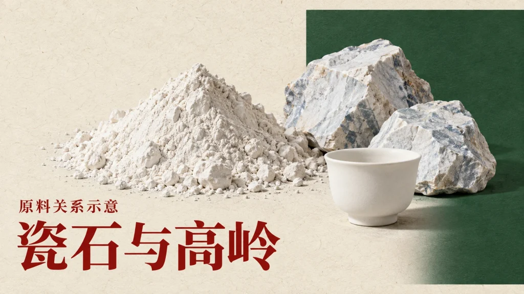 瓷石与高岭主题的原料关系示意
