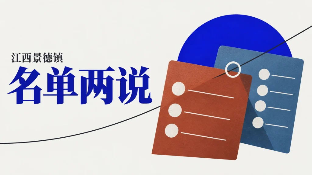 两组空白名单节点相互覆盖的珠山八友主题抽象示意，非真实成员名单