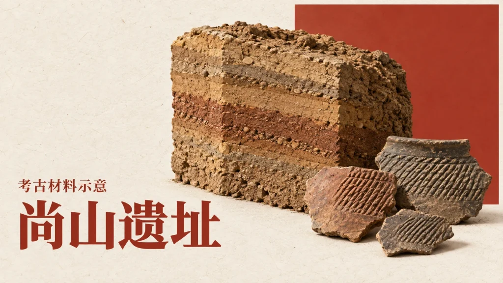 尚山遗址主题的考古材料示意