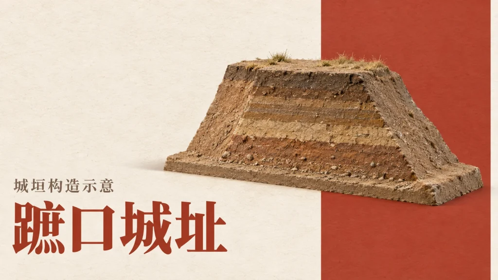 蹠口城址主题的城垣构造示意
