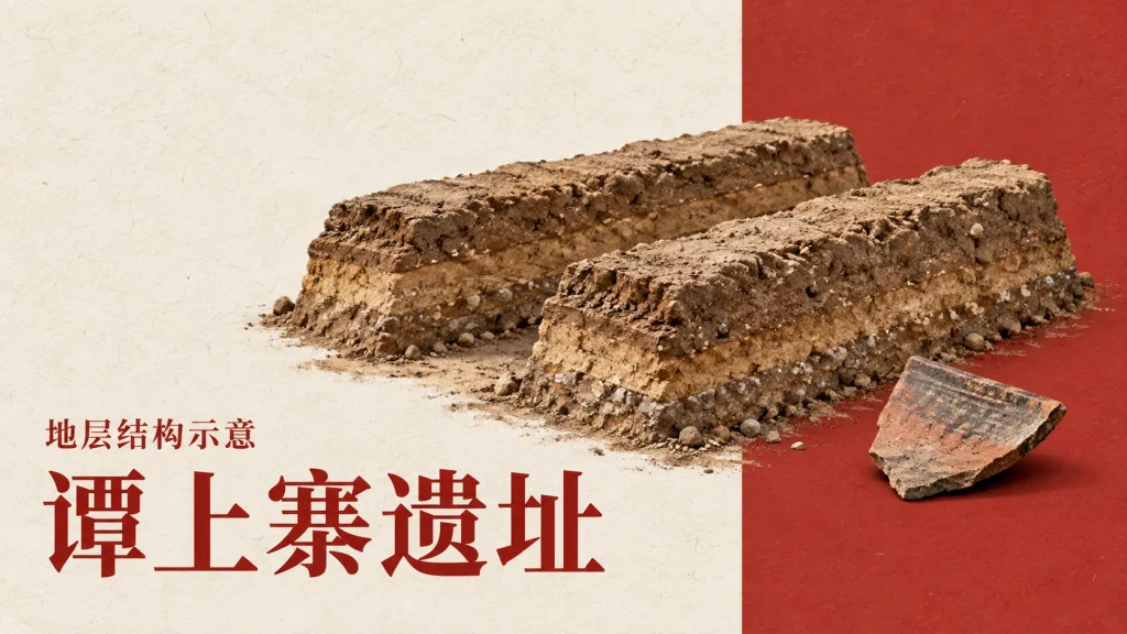 谭上寨遗址主题的地层结构示意