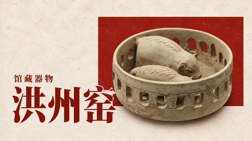 洪州窑青瓷器物主题编辑示意，并非洪州窑遗址现场