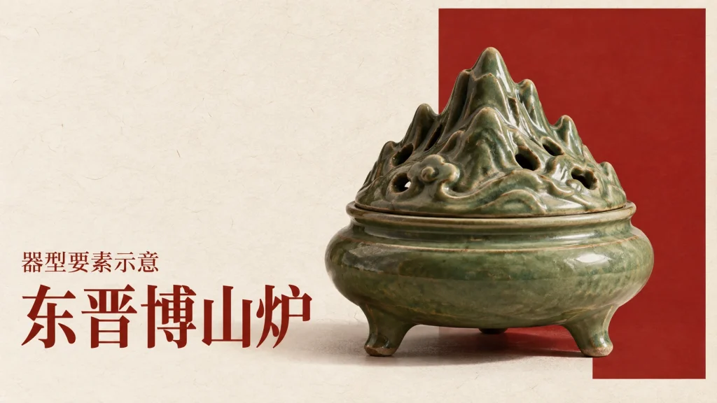 东晋博山炉主题的器型要素示意