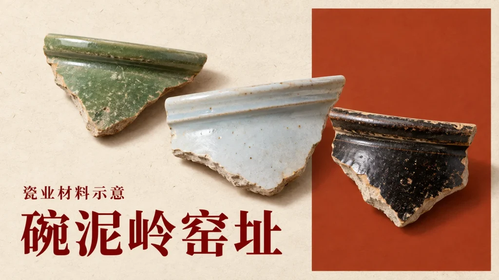 碗泥岭窑址主题的瓷业材料示意