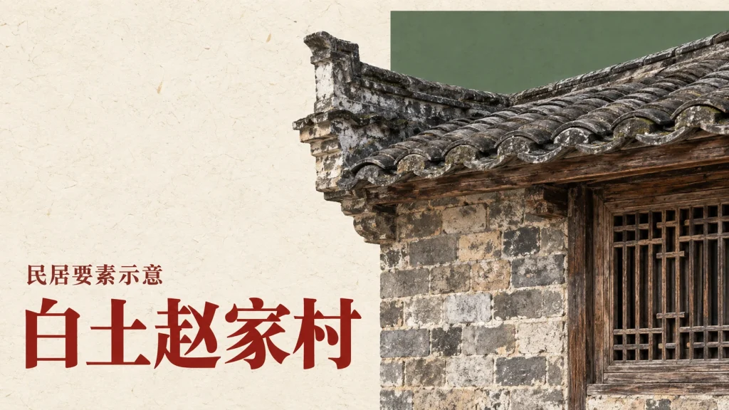 白土赵家村主题的民居要素示意